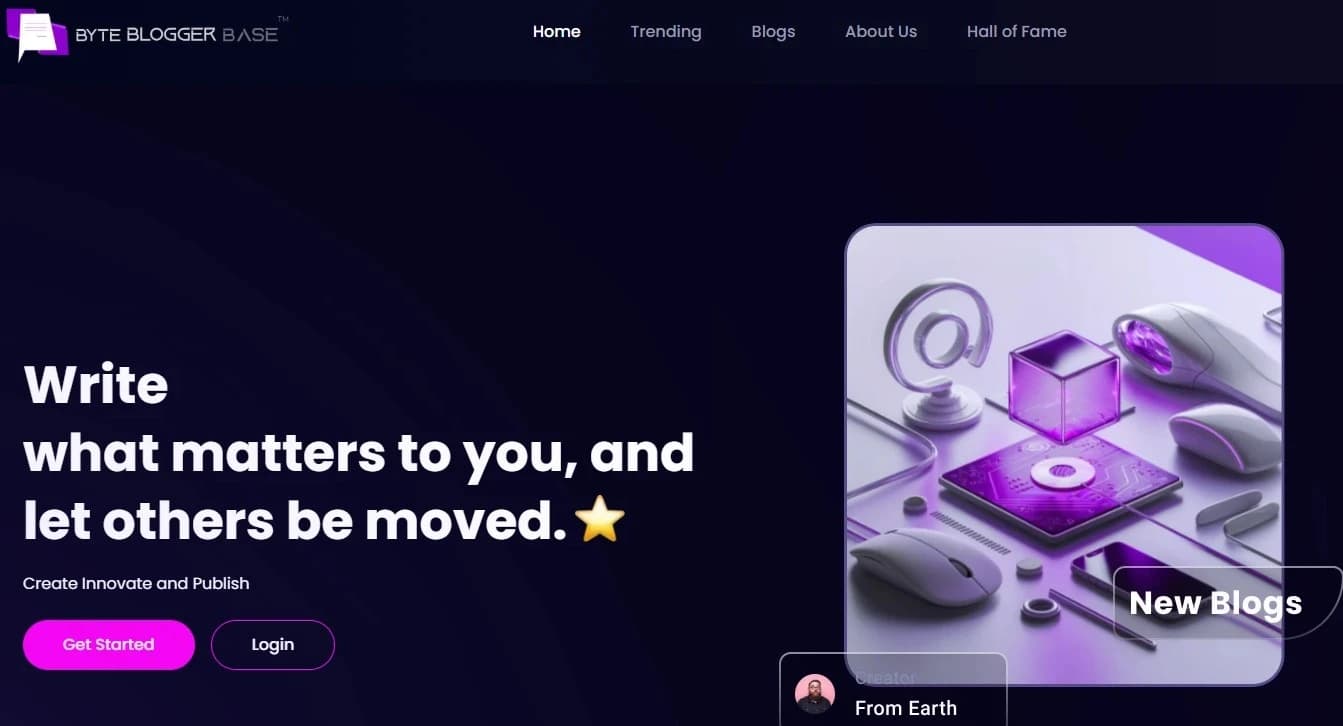 Byte Blogger Base – Dynamic Blogging Platform